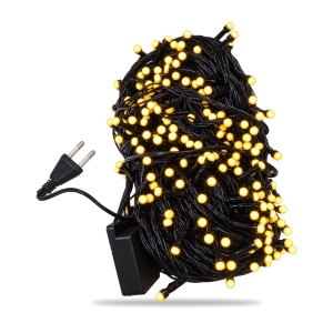 Instalatie LED tip liniar, 400 LED alb-cald, 50 m, fir negru - Img 6