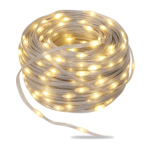 Instalație LED Tip liniară din sarma siliconata, 100 m, 800 LED, lumină alb cald - Img 9