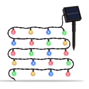 Instalație solară de Crăciun cu LED-uri multicolore tip globulet, 4m, 20LED - Img 2