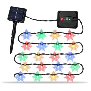 Instalatie solara de Craciun, LED in forma de fulgi de nea, 4 m, 20 LED multicolore - Img 3
