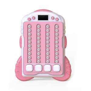 Joc Interactiv Rhythm Lumini Sunete , Jucarie Reflexe Rapide Afisaj Digital Roz Alb