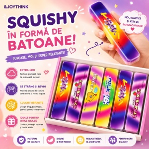 Jucărie Antistres Squishy Unt Multicolor 13 cm – Elastică, Moale, Model Aleatoriu