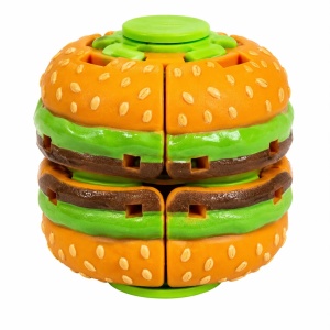 Jucărie Spinner Antistres Hamburger 3D, Fingertip Stress, Fidget Toy Rotativ cu Buton, pentru Copii și Adulți - Img 3