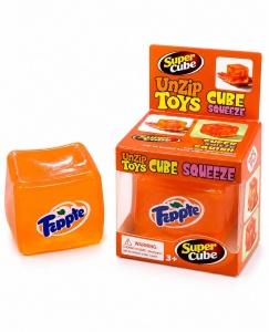 Jucărie Squishy Cub Portocaliu cu Sclipici – Cub Anti-Stres Moale și Elastic pentru Copii și Adulți - Img 2