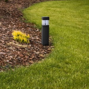 Lampă solară LED cu țeapă decorativă pentru grădină, plastic negru, lumina rece - Img 6