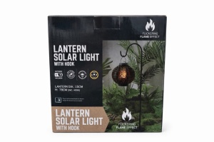 Lumină de Grădină Solară LED cu Cârlig, Efect Flacără Flicărâtoare, Negru, Metal, 78cm - Img 8