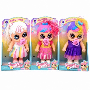 Păpușă Sweet Doll cu Suzetă și Ochi Mari, Model Aleatoriu, 3+ Ani