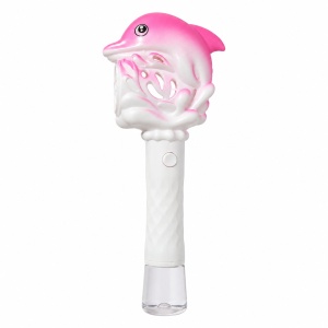 Pistol Automat de Baloane cu Lumini LED Delfin, Roz, 26x13.5 cm - Img 3