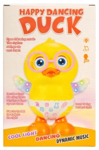 Rață interactivă dansatoare cu muzică și lumini, din plastic, 21 cm - Img 2