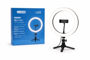 Ring light LED 30 cm cu suport telefon, lumina reglabila pentru selfie, video si makeup