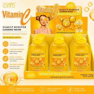 Set 12 Apă Micelară Demachiantă cu Vitamina C USHAS 210 ml – Curățare Delicată și Luminozitate - Img 2