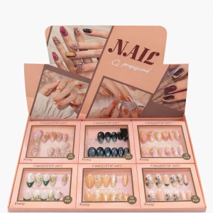 Set 12 perechi unghii false press-on, modele diverse, efect gel, design premium