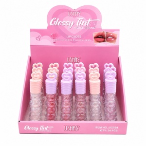 Set 24 Luciu de Buze Glossy Tint USHAS – Efect Lucios, Hidratare și Strălucire Naturală