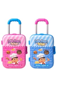 Set 8 trollere de jucarie Kitchen Toys cu ustensile si accesorii de bucatarie