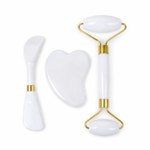 Set masaj facial 3 piese, diverse culori:alb, rosu, mov