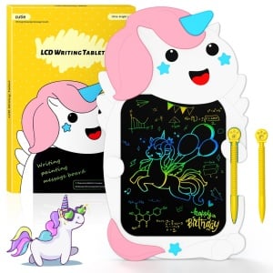 Tableta LCD de Scris Unicorn , 30 cm, Desen Color, Stergere Rapida, 2 Stylus-uri Incluse