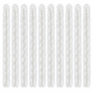 Beteală de Crăciun pentru brad, albă, plastic, 200 cm, diametru 8 cm - Img 2