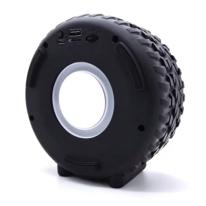 Boxă portabilă Bluetooth IX-BASS în formă de roată, TF, USB, FM, TWS, Albastru - Img 3
