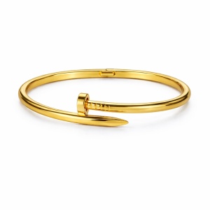 Bratara ROXE aurie tip cui design minimalist elegant inchizatoare fixa - Img 2