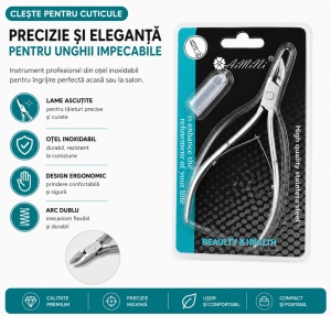 Clește Profesional pentru Cuticule din Material Inoxidabil – Precizie pentru Manichiură și Pedichiură - Img 2