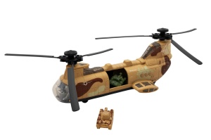 Elicopter militar jucarie transport cu tanc inclus model ARMY Didai, 32x11cm - Img 2