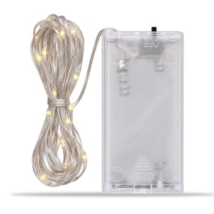 Instalație luminoasă LED pe fir, 30 LED-uri, 3 m, multicoloră, cu baterii neincluse