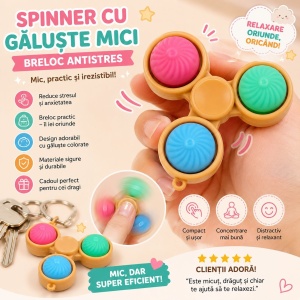 Jucărie Antistres Breloc Spinner cu Butoane Dumpling pentru Relaxare și Concentrare - Img 2