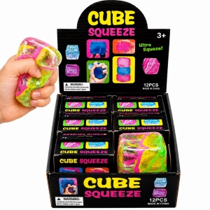 Jucărie Antistres Squishy Cub Marble Colorat, Model Aleatoriu, Slow Rising, Moale și Elastică - Img 2