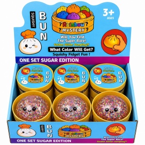 Jucărie Antistres Squishy Dumpling cu Gel și Confetti, 8,5 cm, Model Aleatoriu - Img 2
