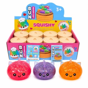Jucărie Antistres Squishy Dumpling Unicorn cu Sclipici, 8.5 cm, Super Moale, Model Aleatoriu - Img 3
