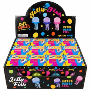 Jucărie Antistres Squishy Meduză cu Sclipici , 7 cm, Culoare Aleatorie, Moale și Elastică - Img 3
