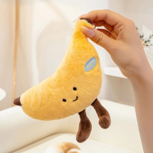 Jucarie plus banana pufoasa cu fata zambitoare, model simpatic, 18 cm - Img 2