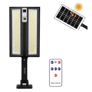 Lumină cu senzor solar ECB, plastic, control de la distanță, 24 x 10 x 2.2 cm, negru - Img 2