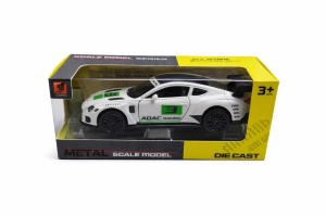 Masinuta sport metalica alba 15.5x7 cm, die-cast, deschidere usi, model racing verde - Img 2