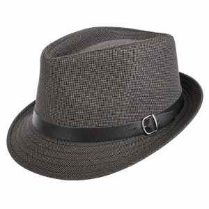 Pălărie Neagră pentru Bărbați cu Bandă Elegantă și Cataramă – Stil Clasic și Modern
