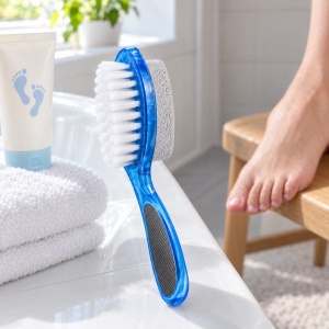 Perie cu piatră ponce pentru pedichiură 4 în 1, 1 bucată, culoare aleatorie - Img 2