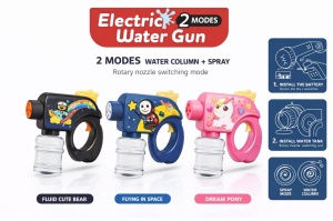 Pistol electric de apa pentru copii cu 2 moduri jet, model unicorn roz - Img 2