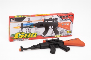 Pusca Jucarie Army Combatant Game , 56 cm, cu Lumini si Sunete, Model Militar, pentru Copii 3+ - Img 2