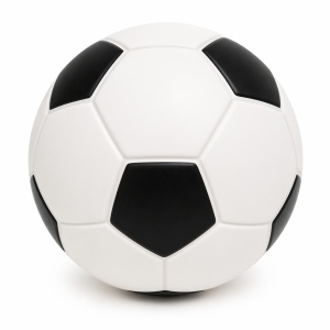 Pușculiță minge de fotbal, 13 cm, din plastic, cu capac inferior