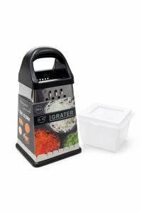 Razatoare bucatarie inox cu 4 fete 25x12.5 cm, recipient gradat 500 ml cu capac, set multifunctional - Img 2