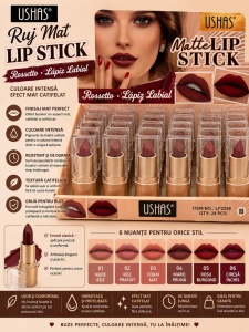 Set 24 Rujuri Mate USHAS Matte Lipstick – 6 Nuanțe Elegante, Culoare Intensă și Rezistență Îndelungată - Img 2