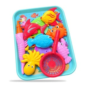 Set de pescuit pentru bebelusi si copii, undita magnetica si minciog, 3 ani+
