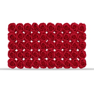 Trandafiri de săpun roșu închis, set 50 de bucăți, 5 cm - Img 3
