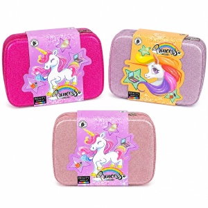 Trusă de Machiaj Unicorn pentru Copii în Geantă Elegantă – Set Cosmetic cu Oglindă și Accesorii, Culoare Aleatorie - Img 2