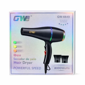 Uscător de Păr Profesional TW, Plastic, 1300W, 2 Viteze, Culoare Negru - Img 3