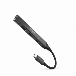Adaptor hub Hongyu HY-EX01 USB-C Extender cu porturi USB și încărcare Type-C - Img 2