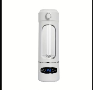 Blender portabil USB pentru smoothie 600ml, 12 lame inox, afisaj digital, alb
