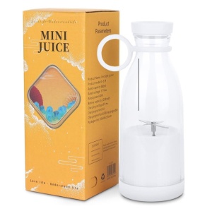 Blender portabil USB pentru smoothie si sucuri, mini mixer reincarcabil 420 ml albastru - Img 7