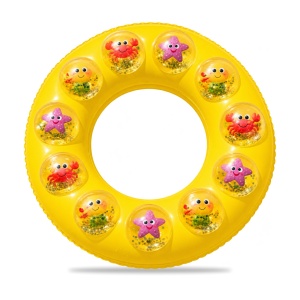 Colac Gonflabil Galben cu Animăluțe Marine, 60 cm – pentru Piscină și Plajă - Img 4