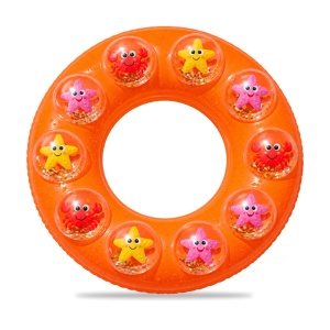 Colac Gonflabil Portocaliu cu Animăluțe Marine, 60 cm – pentru Piscină și Plajă - Img 4